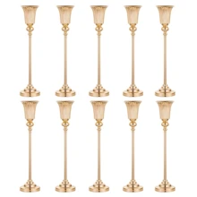 GOQODO 2个金色和银色金属花瓶架，波西米亚风人造花瓶装饰，优雅高挑的婚礼宴会中心摆件，多功能金属烛台，适用于母亲节、毕业典礼、五五节、狂欢节、婚礼、派对、晚宴、房间装饰、室内外皆宜、聚会、厨房装饰、庆典等场合。 - 彩色 - 查看 18