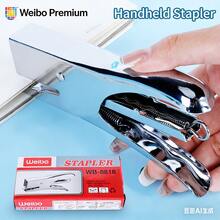 Hasbro Grapadora de oficina manual ergonómica, grapadora metálica con capacidad para 6 hojas - Una pieza - Ver 4