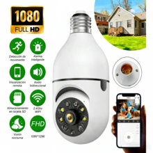 2NLF 1080P WiFi Bulb Surveillance Camera, 1080p HD WiFi Camera, Color Night Vision, 360° Rotation, Automatic People Tracking, Two-Way Communication, Smart Home - White - View 2