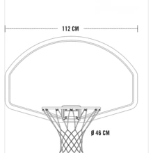 44 Inch Impact Basketball Backboard And Rim Combo - Default - View 2