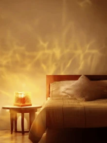 1 Stück farbenfrohe Aurora Wellen Effekt Projektionslampe, 16 Farben LED Licht, Touch/Fernbedienung, dimmbare Ambiente Beleuchtung, Glaskunst Dekorationslampe, LED Sternenhimmel Atmosphärenleuchte, kleine Leselampe, KTV Bühnen Atmosphärenleuchte, geeignet für Schlafzimmer, Wohnzimmer, Geschenk für Feiertage & Partys - Verschiedenfarbig - Übersicht 5