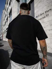 Graphic Cotton T-Shirt Double-Sided Printed T-Shirt, Unisex,Casual Men's Cotton T-Shirt. Y2K,Oversize Plus Size Men's S To 5XL,Summer Tee - 黃色 - 查看 2