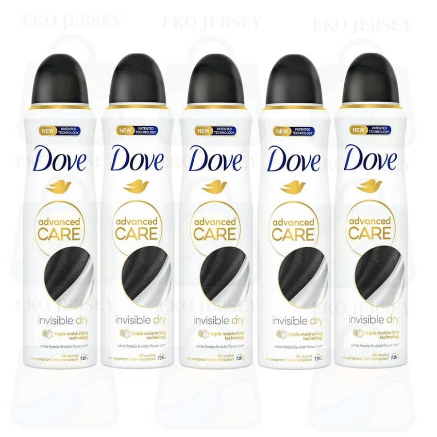 Dove Advanced Antiperspirant Deodorant Spray Invisible Dry 150 Ml/5.07 Oz Pack Of 5 - 多樣化香型 - 查看 1