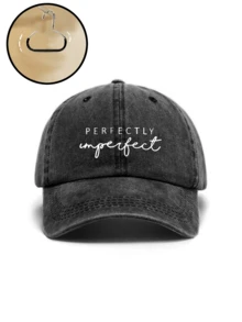 1pc Unisex Printed "PERFECTLY IMPERFECT" Washed Baseball Cap, Lightweight Breathable Adjustable Sun Hat Suitable For Outdoor Spring/Autumn Travel, Hiking, Cycling,Summer,Beach - Print - View 11