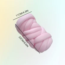 Sợi Cheonet siêu dày, chất liệu nhung, thích hợp làm chăn móc DIY - 250g, nhiều màu (Trắng/Ngà/Hồng/Đỏ/Xanh dương/Vàng), sợi polyester. - Vỏ nhung - Trắng - 1 chiếc - Xem 4