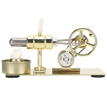 Stirling Engine Model External Combustion Engine Physics Science Education - Blue - View 9