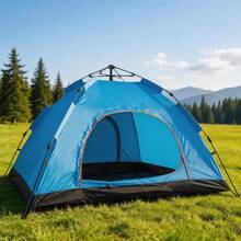 Instant Pop-Up Camping Tent / Outdoor Automatic Tent / Beach Sun Shelter / Hiking Backpacking Tent / Fishing Picnic Tent / Portable Folding Car Camping Tent / 2 Sizes Available / Random Color / Multi-Person Camping Tent - Multicolor - View 3