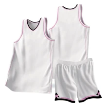 2件套个性化篮球服 - 可定制俱乐部名称、号码和标志印花的背心+短裤运动套装，时尚休闲，个性化独特礼物，适合男士、男友、家人、朋友、生日、节日、学校比赛、运动攀岩等场合。 - 白色 - 查看 2