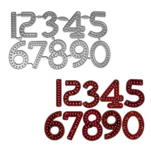 Cetakan Pemotong Logam Bunga Angka 0-9, Cocok untuk Pembuatan Kartu, Embossing, Scrapbooking, Kerajinan Kertas, Pembuatan Kartu, Album Foto, Dekorasi Stempel DIY - MC671+MC1182 - View 3