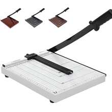 Vmingo Guillotina Blanco Metal Cortador Carta A4 cuchilla Afilado Papel Foto Tarjeta Oficina Escuela Papeleria - Blanco - Ver 2