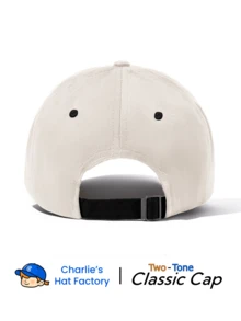 1pc Unisex Dual-Tone Contrast Baseball Cap - Classic Solid Color Design - Multiple Color Combinations Available - Soft Texture Adjustable Dad Hat Suitable For Casual Daily Wear - Two-color - View 3