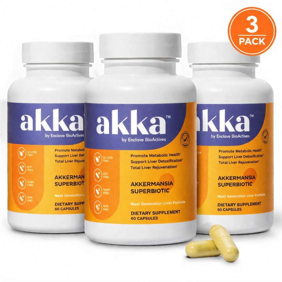 VPOAJ AKKA 3 Pack Premium Liver Cleanse Detox & Repair Superbiotic - Supports Liver Health & Function, Boosts Energy, Digestion & Metabolism With Bioavailable Pasteurized Akkermansia, Non-GMO, Gluten-Free - 3 件裝 - 查看 1