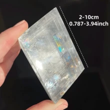 1 khối canxit quang học, đá thô tự nhiên, trang trí nhà cửa, quà tặng lý tưởng cho dịp lễ. - Nhiều màu - Xem 2