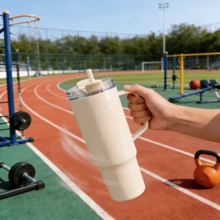 1 pièce Gourde de sport extra grande capacité de 1200 ml, en plastique, légère et portable, avec une poignée confortable, également adaptée pour une utilisation comme porte-gobelet de voiture, idéale pour se réhydrater après l'exercice. - Multicolore - Voir 4