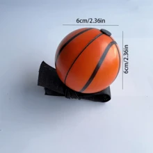 60毫米高弹力天然色腕球玩具，适用于足球/篮球/网球/棒球 - 彩色 - 查看 2