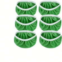 6片可重复使用拖把垫 - 可水洗，平整地板布，吸水性强，干湿两用，易于清洁，聚酯纤维材质（不含拖把） - 多色 - 查看 8
