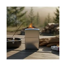 Rechargeable Pocket Gasoline Lighter, Compact And Portable Luxury Classic Model - Silver - View 8