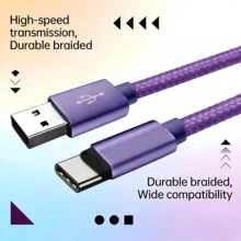 Fast Charging Without Waiting! Braided Wear-Resistant Data Cable, Compatible With Multiple Devices Without Pop Ups, Super Stable Charging, Portable And Easy To Store! Charging And Transmission Two In One Data Cable, Fast Charging For Portable Use Without Burden Or Overheating Of The Data Cable, Stable Charging For Peace Of Mind - View 2