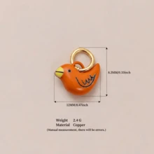 Mặt dây chuyền hình động vật tráng men độc đáo, chất liệu đồng 14k, với các họa tiết như cá nhỏ, ngựa, ếch, chim, chó, hươu, v.v. Chống thấm nước và chống phai màu, phù hợp cho nữ giới hoặc các cặp đôi, độc đáo và cao cấp, phụ kiện mặt dây chuyền vòng tay, mặt dây chuyền trang sức, phụ kiện mặt dây chuyền vòng cổ, thiết kế trang sức mùa hè, phụ kiện mặt dây chuyền dây chuyền điện thoại di động, phụ kiện mặt dây chuyền móc khóa. - Nhiều màu - Xem 8