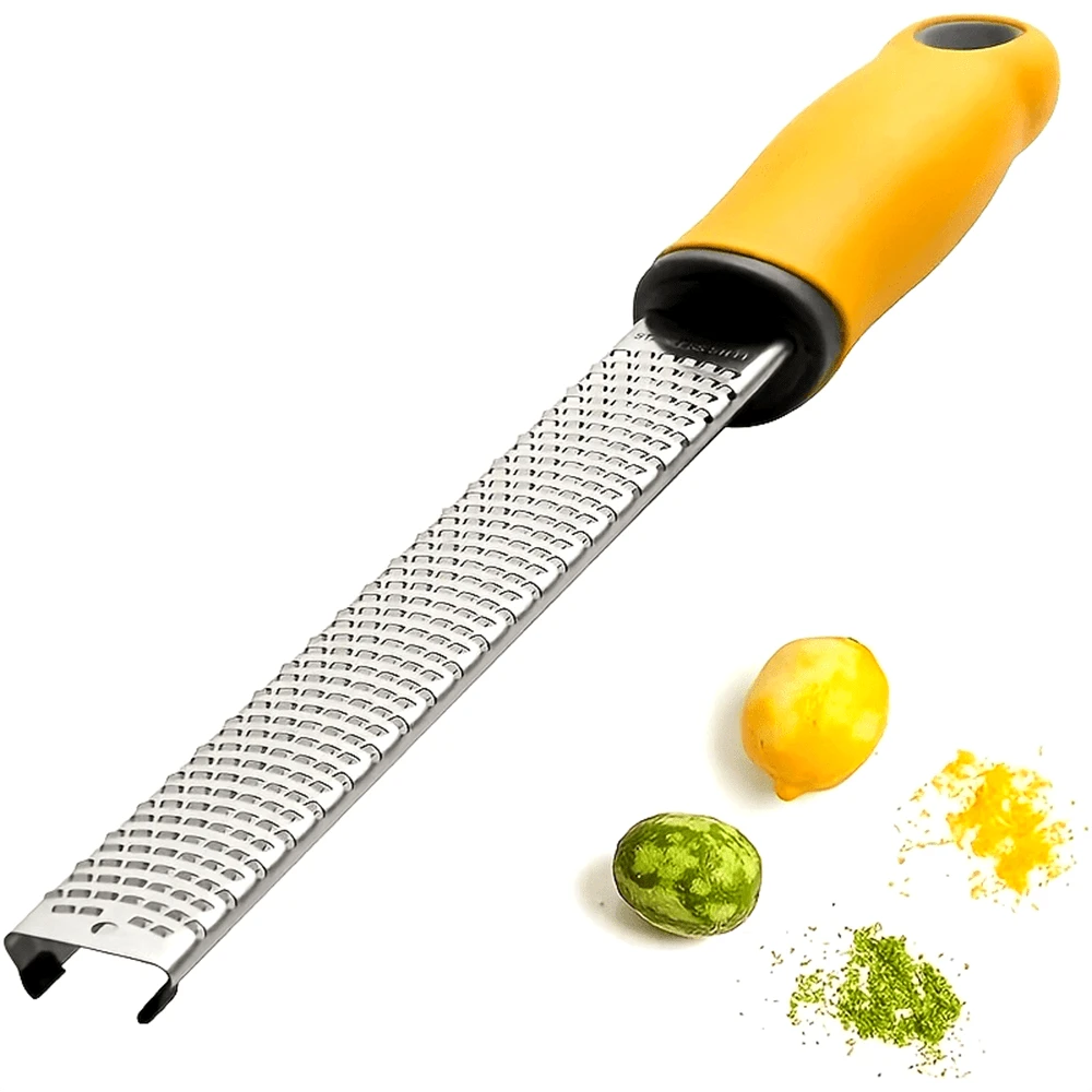 1pc Multi-Functional Stainless Steel Zester Grater, Manual Lemon Zester, Cheese Grater, Ginger Shredder, Kitchen Tool For Vegetables And Garlic