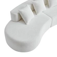 Sofas & Couches - White + Fabric + 3 Seat + Foam-1 - View 9