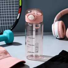 1 pièce Gourde de sport extra grande capacité de 1200 ml, en plastique, légère et portable, avec une poignée confortable, également adaptée pour une utilisation comme porte-gobelet de voiture, idéale pour se réhydrater après l'exercice. - Multicolore - Voir 5