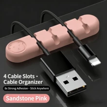 1 chiếc kẹp giữ dây cáp USB để bàn, màu đen, chất liệu silicon, kẹp cố định dây cáp để bàn, quản lý dây cáp mạng gắn tường, bộ sắp xếp dây cáp, thích hợp cho dây cáp sạc USB để bàn, dây nguồn bàn cạnh giường ngủ, dây cáp chuột, v.v. - Nhiều màu - Xem 6