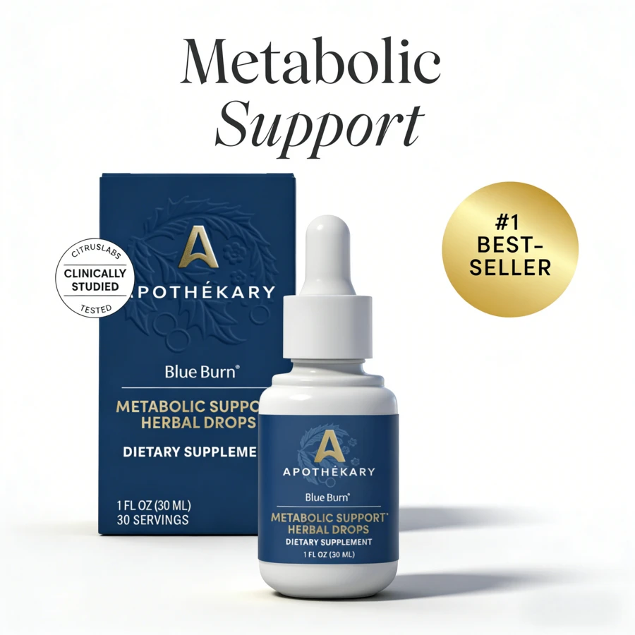 Apothekary Blue Burn Metabolic Support Drops, Liquid Herbal Supplement, Supports Metabolism & Daily Energy, #1 Best-Seller, 1 FL OZ, 30 Servings - mặc định - Xem 1