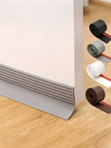 1 Roll Weather Stripping, Windproof, Soundproof, Waterproof, Self-Adhesive, Suitable For Gaps Between Glass And Wooden Doors, Blocks Airflow, Provides Weather Sealing - Multicolor - View 1