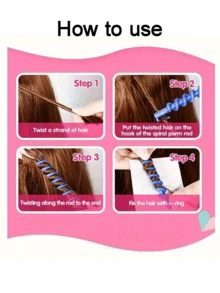 1 包（约 20 个）无热螺旋卷发器，DIY 卷发工具配件 - 彩色 - 查看 7