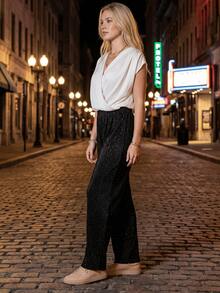 Women Pants - BLACK D1012 - View 4