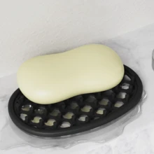 No Drill Bathroom Soap Dish Drain Soap Box, Non-Deformable, Suitable For Bathroom And Kitchen Countertop, Easy To Clean - 1 - View 6