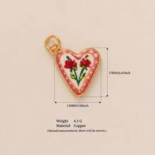 1件 Ings 风格手绘吊坠饰品，14k 铜材质，包含太阳、月亮、小鸟、红靴子、草莓、花朵、黄瓜、心形、芒果等图案元素。防水防褪色，小众高端，适合女性或情侣佩戴，可作为手链吊坠、珠宝吊坠、项链吊坠、夏季珠宝设计、手机链吊坠、钥匙扣吊坠等饰品。 - 彩色 - 查看 26