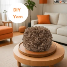 Cheonet Soft Coral Fleece Yarn - Teddy Bear Texture, Ideal For DIY Plush Crafts, Warm Scarves, Sweaters & Hats - Available In Multiple Colors - 1 Piece Of Brown Floral Pattern - View 13
