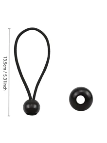 5/10/15/20/30 件重型弹力绳，帐篷/天篷/房车防风紧固件，可调节多用途绑带 - 黑色 - 查看 3