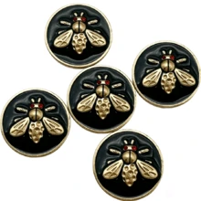 5pcs/Pack Metal Buttons, Bee Pattern Decorative Buttons For Coats, Sweaters, Shirts, Jackets, Fashionable New Design, Wholesale For DIY Sewing, Shoes, Hats, Bags - Multiple Styles - View 19