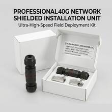 40Gbps Shielded Industrial Coupler Kit, Suitable For Cat7/Cat8 Outdoor RJ45 Connectors, With 2 Tail Clip Terminals, All-Weather Infrastructure Grade - 40Gbps | POE++ | Shielded 1+2 - View 10