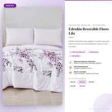Reversible Tropical Print Duvet With Green Botanical Leaves, 300g Microfiber, Soft Quilted Nordic Filling For 90/105cm, 135/150cm And 180cm Beds, Jungle Bedroom Quilt - 丁香紫色花朵 - 查看 2
