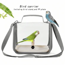 Transportín para loro, jaula portátil transpirable para palomas/lagartos/hámsteres, transportín de visión completa transparente para pájaros y animales pequeños - Multicolor - Ver 4
