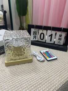 1个16色北极光波浪灯，触摸/遥控水晶立方体灯，适用于家庭、卧室和派对，营造卧室氛围灯。 - 彩色 - 查看 6