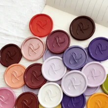 50 Stück/100 Stück personalisierte Wachssiegel-Aufkleber, handgefertigte Wachssiegel-Aufkleber, selbstklebende Wachssiegel-Aufkleber, Hochzeitsbrief-Wachssiegel, Geschenkideen, Jahrestag - Verschiedenfarbig - Übersicht 9