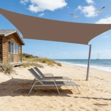 1pc, Outdoor Sunshade Sail Available In Multiple Colors, Outdoor Sun Protection Fabric For Gardens, Balconies, And Terraces, Uv-Resistant Sunshade Awning, Camping Equipment - Multicolor - View 15