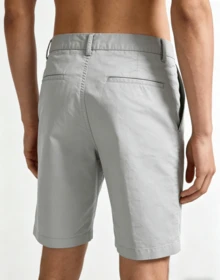 Men's Bermuda Shorts With Knife Pockets PLUS SIZE - Light Grey - View 4