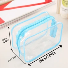 Personalized Gradient Transparent Cosmetic Bag | Customizable Gradient Name Personalized Items, Customizable Travel Storage Bag Suitable For Moms And Babies | Transparent Cosmetic Storage Bag | Cute Gift For Moms, Kids And Babies Party - Multicolor - View 3