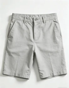 Men's Bermuda Shorts With Knife Pockets PLUS SIZE - Light Grey - View 1