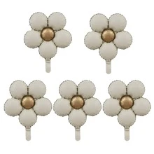 5pcs 18-Inch Elegant Matte Floral Balloon Set, Metallic Blue Daisy Balloons, Suitable For Wall Decor, Birthday Party, Holiday Celebration, Wedding Decoration, Photography Props, Celebration Balloons, Champagne Balloons, Self-Sealing Balloons, Birthday Balloons - View 4