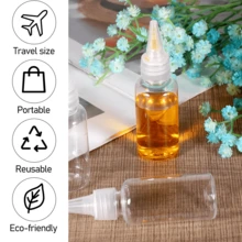 6pcs Transparent Pointed Mouth Squeeze Bottles, Plastic Travel Pointed Mouth Squeeze Bottles, Transparent Pointed Mouth Bottles, 60ml/120ml Reusable Bottles With Screw Caps, Suitable For Decanting Shower Gel, Shampoo, Etc. Used For Storing Liquids, Sauces, Glue, Lotions, Art Supplies, Etc. - Multicolor - View 7