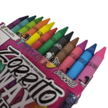 CRAYONES DE CERA JUMBO 12 PIEZAS CUERPO REDONDO ZORRITO BOCETTO - CRAYONES JUMBO - Ver 2