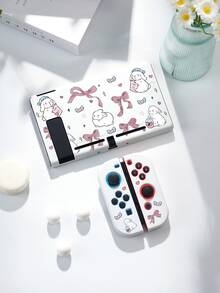 (2025) Accesorios, Funda/Cubierta protectora con diseño de lazo y conejo, lindo y fresco, compatible con Switch 2/Switch NS/Switch OLED/Lite, compatible con accesorios de consola Switch 2/Switch, juego completo que incluye bolsa de almacenamiento, estuche para tarjetas de juego, cubierta protectora Switch, mejor regalo compatible con jugadores de Switch - Multicolor - Ver 22