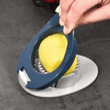 1pc Multi-Function Egg Cutter, Suitable For Hard Boiled Eggs, 2-In-1 Egg Slicer/Divider/Dicer/Cutter, Kitchen Tool Essential - Multicolor - View 9